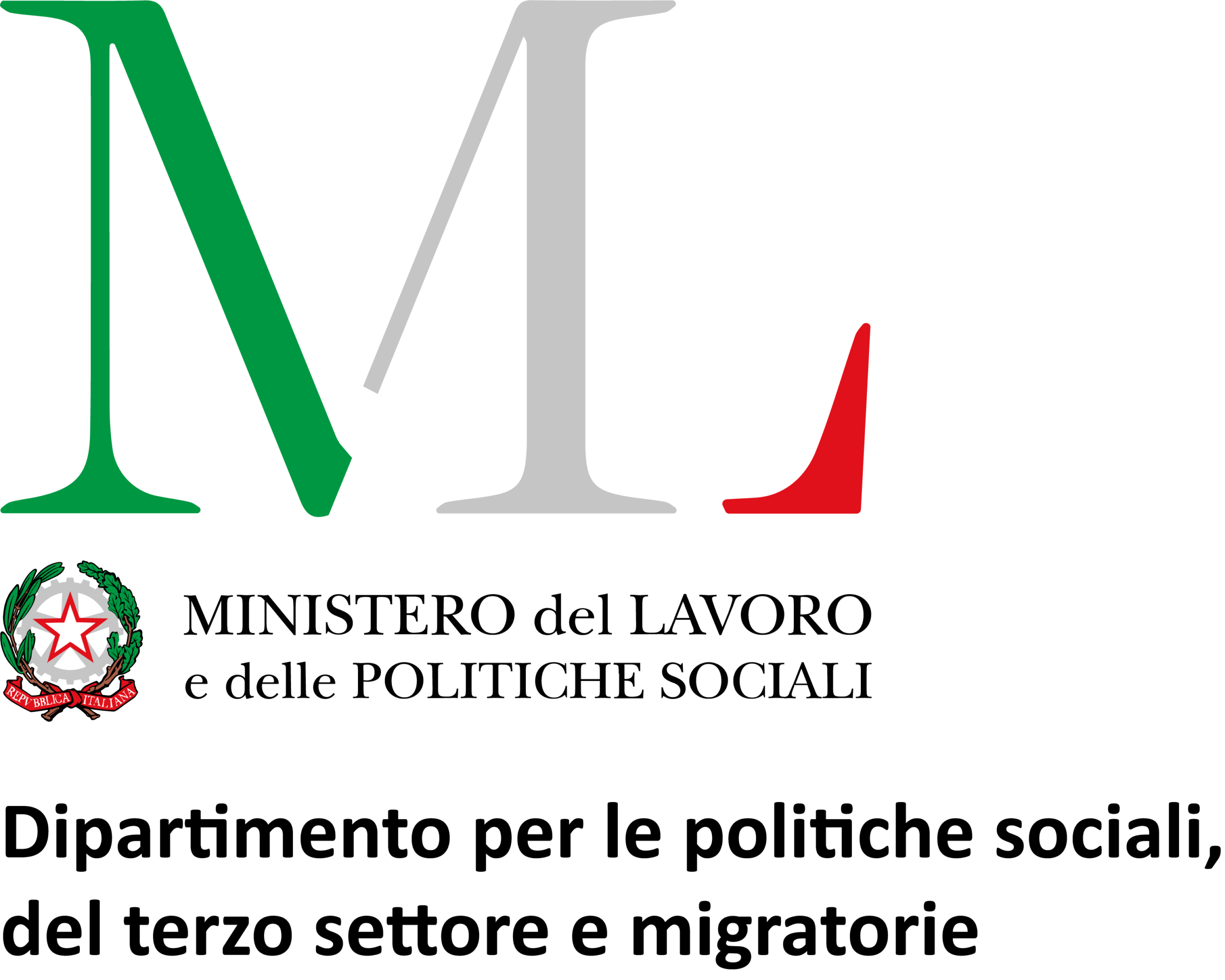 Logotipo del Ministero del Lavoro e delle Politiche Sociali